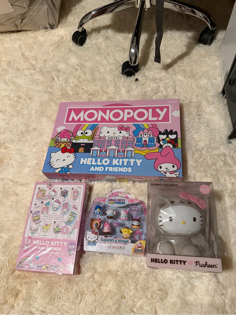 Hello Kitty Pink & Blue Kids Game and Squishy Set